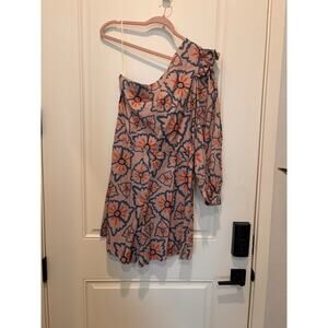 NWT Anthropologie Atelier 1756 $490 size L Floral Ruffle Romper One Shoulder